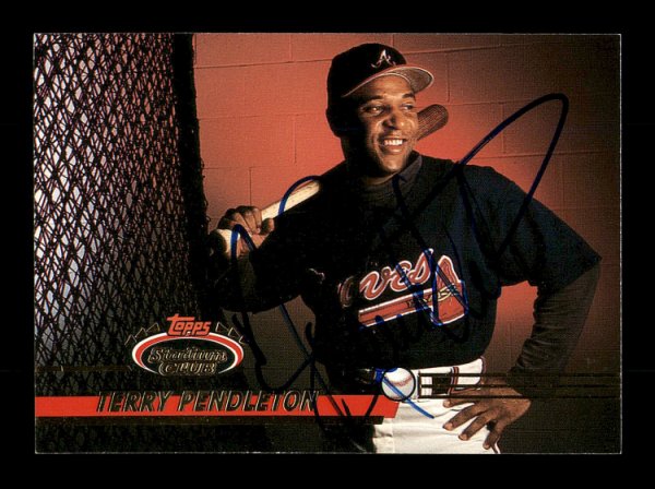 Terry Pendleton Autographed Signed 1993 Stadium Club Card #338 Atlanta Braves #183879 