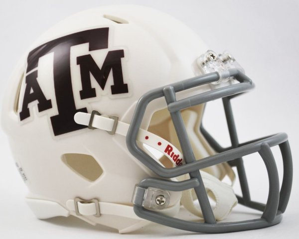 Texas A&M Aggies NCAA Mini Speed Football Helmet Gloss White 