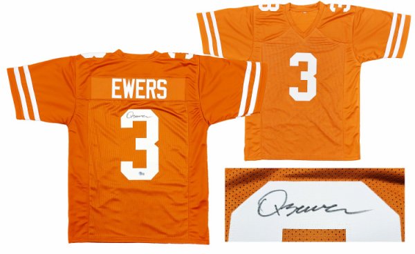 Texas Longhorns Quinn Ewers Autographed Signed Orange Jersey Beckett Beckett Qr #201711 