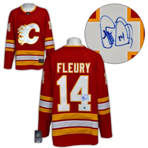 Theo Fleury Autographed Signed Calgary Flames Fanatics Breakaway Jersey