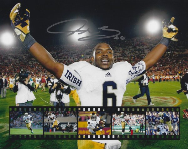 Theo Riddick Autographed Signed 8X10 Notre Dame Photo - Autographs