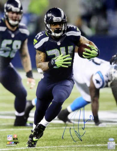 Thomas Rawls Autographed Signed 16X20 Photo Seattle Seahawks Mcs Holo #113553 