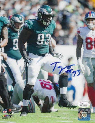 Tim Jernigan Autographed Signed 8X10 Philadelphia Eagles Photo JSA - Autographs