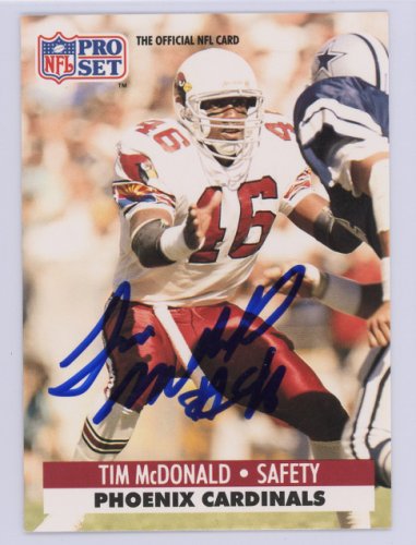Tim Mcdonald Autographed 1991 Pro Set Card #264 Phoenix Cardinals #134712