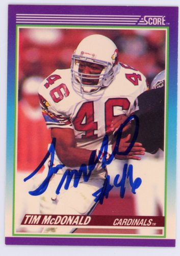 Tim Mcdonald Autographed Signed 1990 Score Card #127 Phoenix Cardinals #134708 