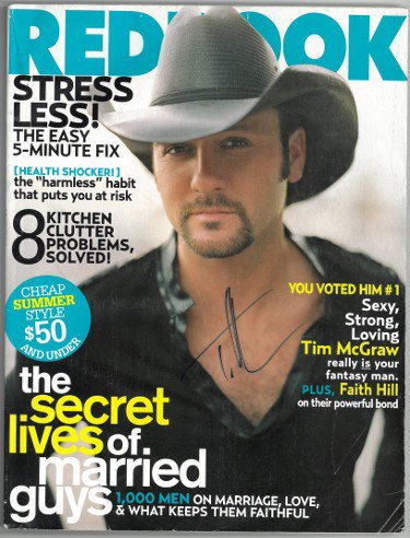 Tim McGraw Autographed Signed Redbook Full Magazine June 2005- JSA Hologram #DD63025 