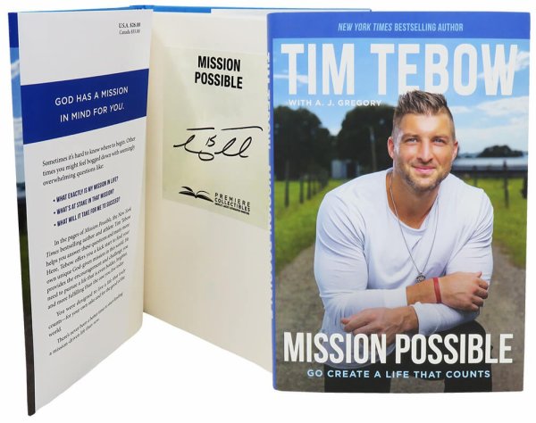 Tim Tebow Signed Mission Possible Hard Cover Book