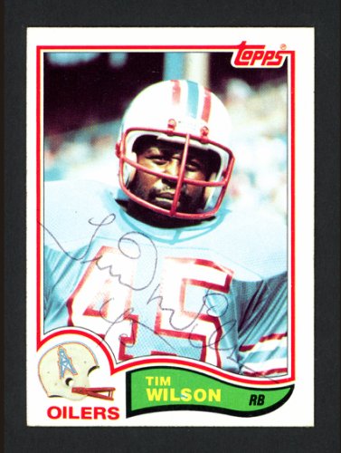 Tim Wilson Autographed 1982 Topps Card #108 Houston Oilers #164088