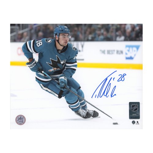 Timo Meier Autographed Signed San Jose Sharks 8x10 Photo