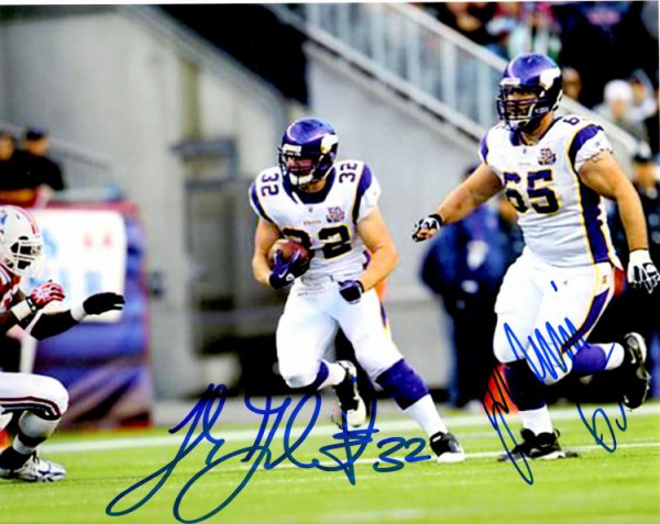Toby Gerhart Autographed Signed & John Sullivan 8X10 Minnesota Vikings Photo - Autographs