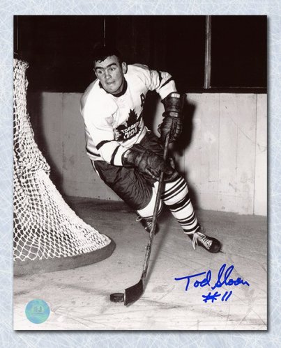 Tod Sloan Autographed Signed Toronto Maple Leafs Black & White 8x10 Photo