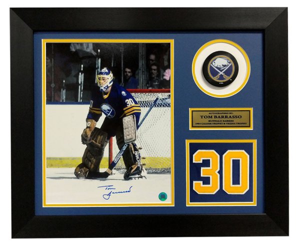 Tom Barrasso Autographed Signed Buffalo Sabres Game Day Number 20x24 Frame