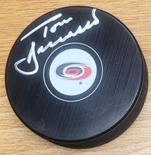Tom Barrasso Autographed Signed Carolina Hurricanes Hockey Puck - Autographs