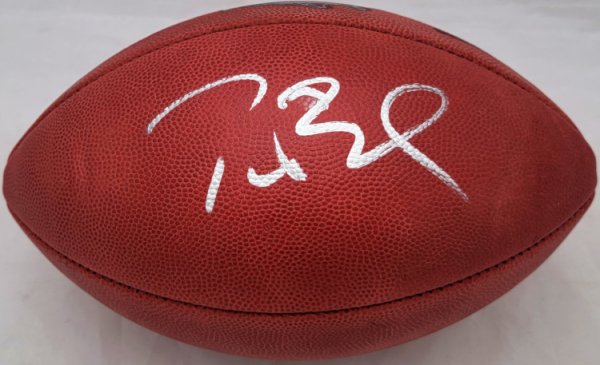 Tom Brady Autographed Signed New England Patriots NFL Leather Super Bowl Xxxv Logo Football Fanatics Holo #Aa0112376 
