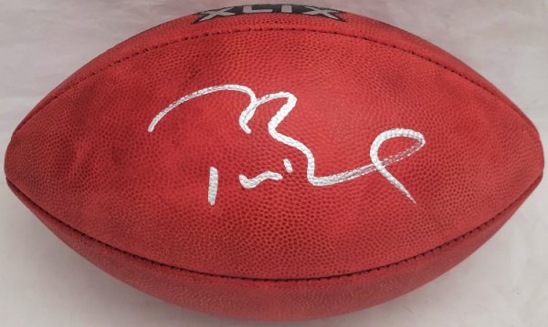 Tom Brady Autographed Signed New England Patriots Official NFL Leather Super Bowl Xlix Logo Football Fanatics Holo #206037 