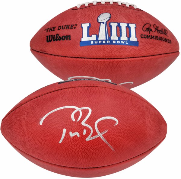 Tom Brady Autographed Signed Official NFL Leather Sb Liii Logo Football Tampa Bay Buccaneers Fanatics Holo #202347 