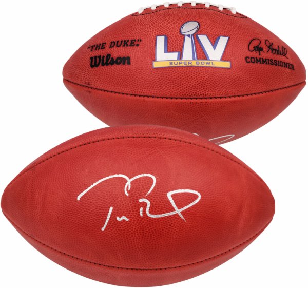 Tom Brady Autographed Signed Official NFL Leather Sb Lv Logo Football Tampa Bay Buccaneers Fanatics Holo #202368 