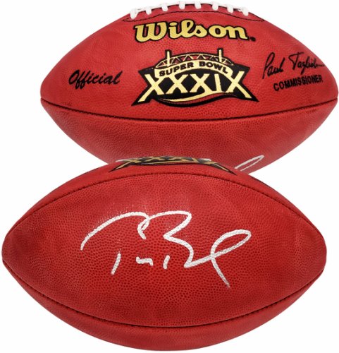 Tom Brady Autographed Signed Official NFL Leather Sb Xxxix Logo Football New England Patriots Fanatics Holo #202895 