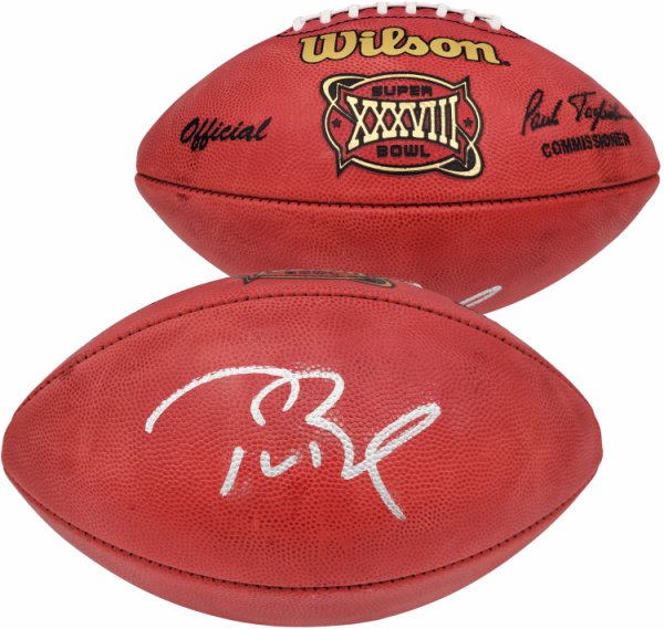 Tom Brady Autographed Signed Official NFL Leather Sb Xxxviii Logo Football Tampa Bay Buccaneers Fanatics Holo #202364 