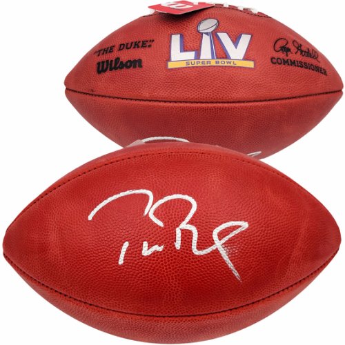 Tom Brady Autographed Signed Official NFL Leather Super Bowl Lv Logo Football Fanatics Holo #Aa0104045 