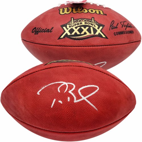 Tom Brady Autographed Signed Official NFL Leather Super Bowl Xxxix Logo Football Fanatics Holo #Aa0104080 