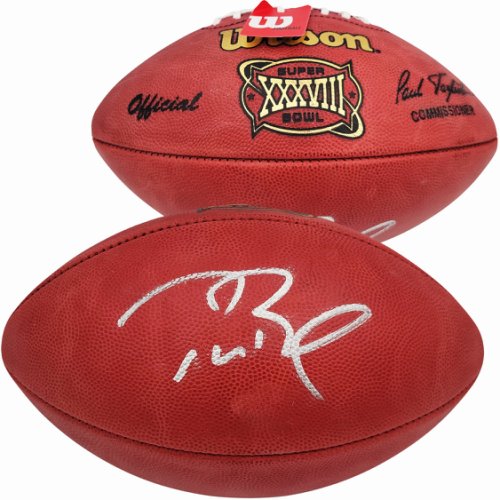 Tom Brady Autographed Signed Official NFL Leather Super Bowl Xxxviii Logo Football Fanatics Holo #Aa0104111 