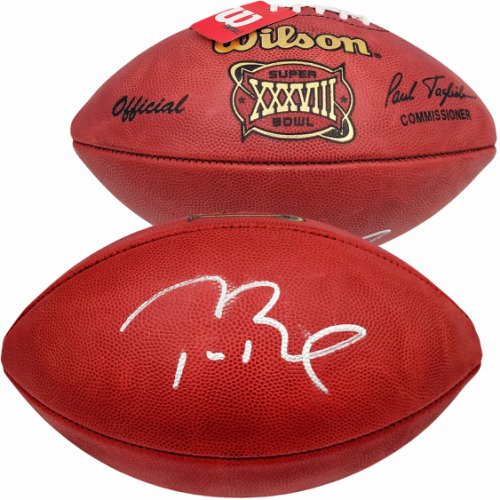 Tom Brady Autographed Signed Official NFL Leather Super Bowl Xxxviii Logo Football Fanatics Holo #Aa0104113 