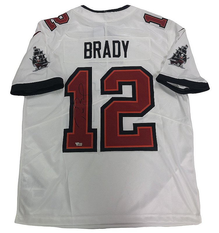 Tom Brady Tampa Bay Buccaneers Autographed Deluxe Framed Super Bowl LV Champions Pewter Nike Limited Jersey