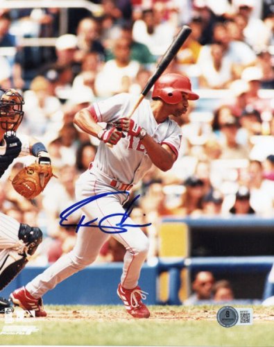 Tom Goodwin Autographed Texas Rangers 8X10 Photo Beckett Authenticated