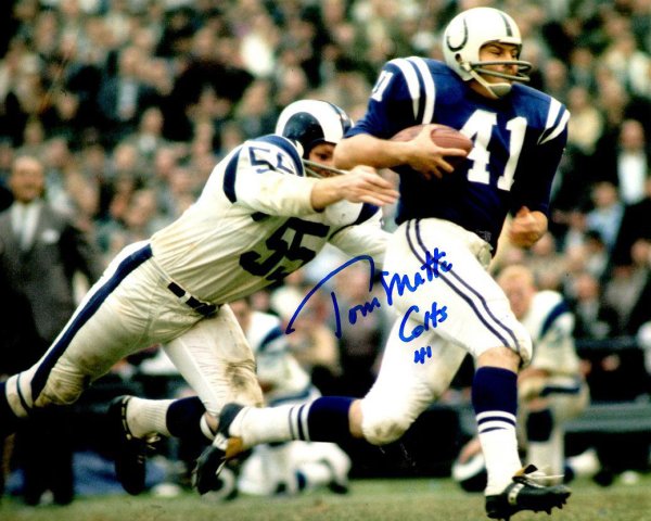 Tom Matte Autographed Signed 8X10 Baltimore Colts Photo - Autographs