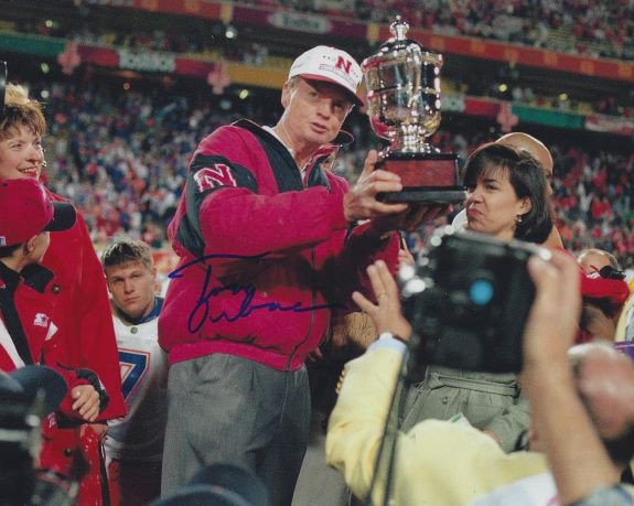 Tom Osborne Autographed Signed 8X10 Nebraska Cornhuskers Photo - Autographs 