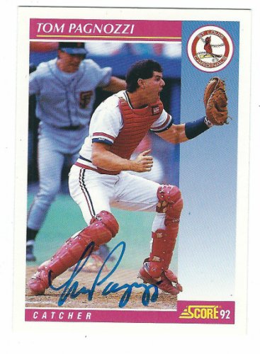 Tom Pagnozzi Autographed Signed 1992 Score Card - Autographs