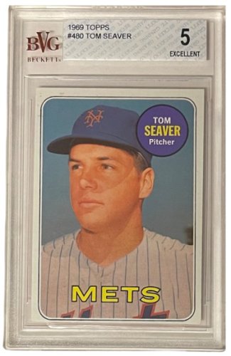 Tom Seaver autographed photo panoramic size 12x34 PSA DNA Authentication  Hologram (New York Mets) signed full name George Thomas HOF 92