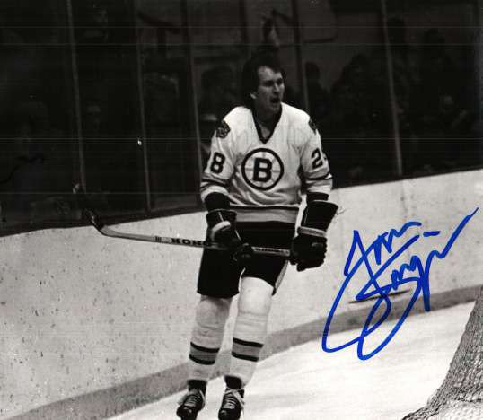 Tom Songin Autographed Signed Boston Bruins Photo - Autographs 