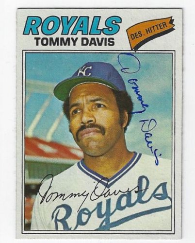 Tommy Davis Autographed Signed Kansas City Royals 1977 Topps Card - Autographs
