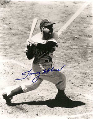 Tommy Holmes Autographed Signed Brooklyn Dodgers Photo - Autographs