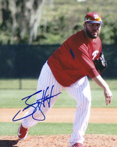 Tommy Hunter Autographed Signed 8X10 Philadelphia Phillies Photo - Autographs