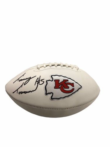 Tommy Townsend Kansas City Chiefs Authentic Autographed Signed White Panel Super Bowl Commemorative Football - JSA Authentic 