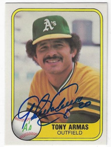 Tony Armas Autographed Signed Oakland A's 1981 Fleer Card - Autographs