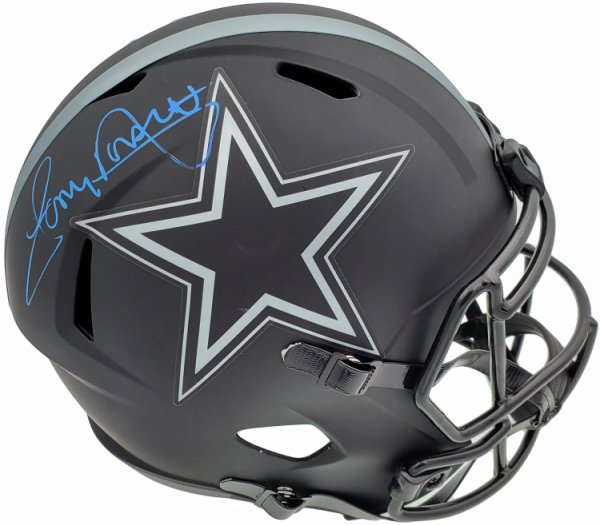 Tony Dorsett Autographed Signed Eclipse Black Dallas Cowboys Full Size Speed Replica Helmet Beckett Beckett 
