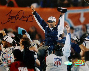 Tony Dungy signed Indianapolis Colts 8x10 Photo SB XLI Carryoff- Steiner Hologram