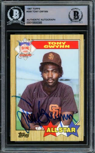 San Diego Padres Tony Gwynn Autographed Framed Brown Majestic Jersey  PSA/DNA #AJ86143