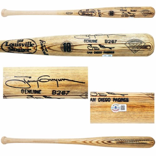 Tony Gwynn Autographed Signed Blonde Louisville Slugger 3000Th Hit Bat San Diego Padres #/3000 Beckett Beckett Qr #212649 