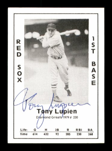 Tony Lupien Autographed 1979 Diamond Greats Card #230 Boston Red Sox #171739