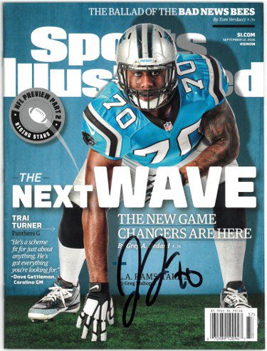 Trai Turner Autographed Signed 2016 Sports Illustrated Full Magazine 9/12/16 #70- Carolina Panthers/No Label 