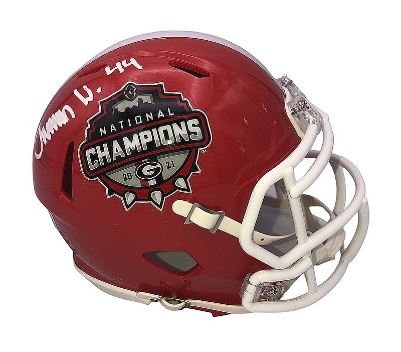 Travon Walker Autographed Signed Georgia Bulldogs 2021 National Champions Riddell Speed Mini Helmet - Beckett Authentic 