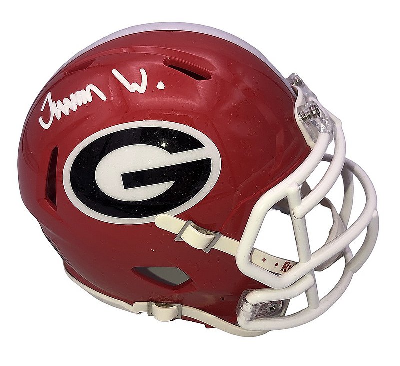Travon Walker Signed Georgia Bulldogs Riddell Speed Mini Helmet - Beckett QR