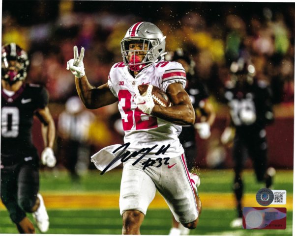 TreVeyon Henderson Ohio State Buckeyes 8-3 8x10 Autographed Signed Photo - Beckett Authentic 
