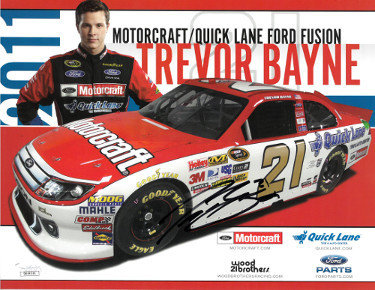 Trevor Bayne Autographed Signed NASCAR 8.5x11 Photo #21- JSA Hologram (Quick Lane) 