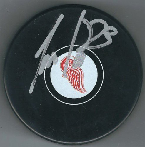 Trevor Daley Autographed Signed Detroit Red Wings Hockey Puck - Autographs